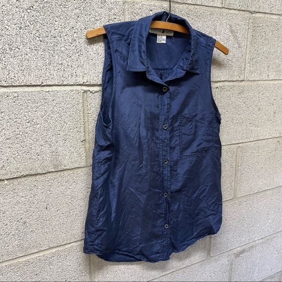 Vintage Jonathan Martin Silk Button Down Tank - Picture 3 of 7